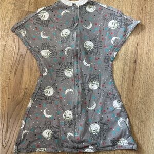 Gray Moon and Stars Kids Pajama Sleep Sack